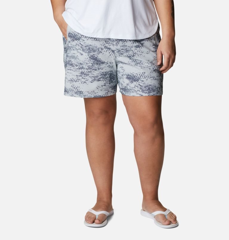 Women\'s Columbia PFG Tidal II Shorts Camo | Plus Size CA-AA138